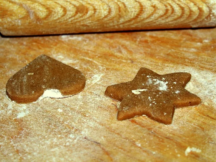 Gingerbread cake with coconut pulp for Christmas