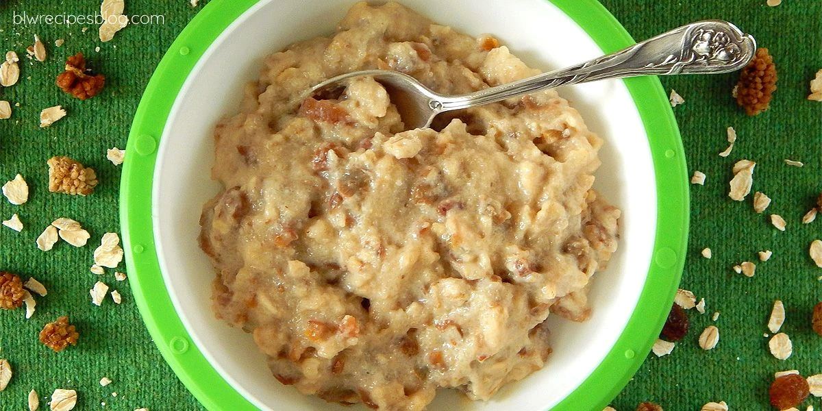 Porridge with oatmeal, semolina, dried fruit for a healthy breakfast
